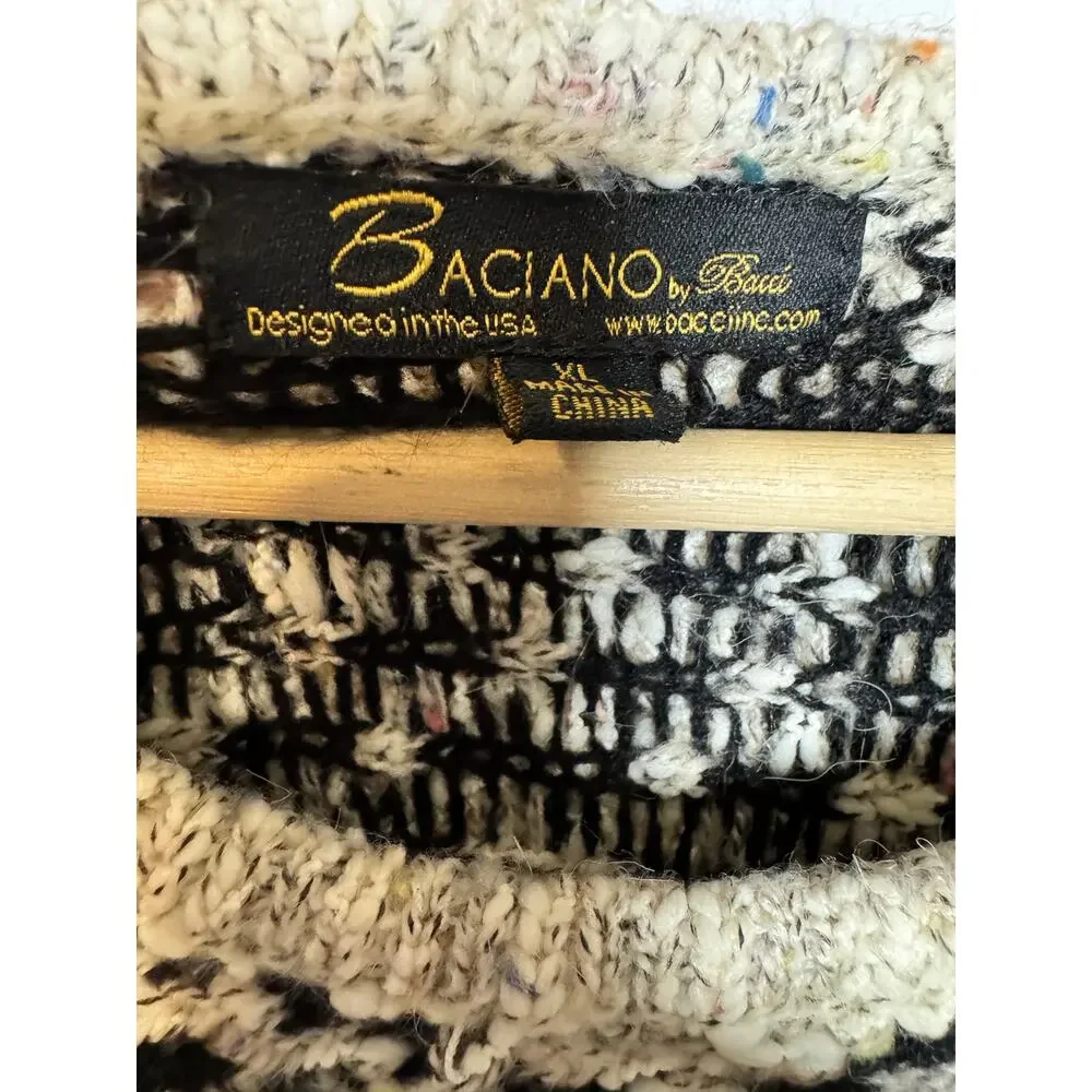 Vintage Baciano Tassel Fringe Sweater Womens Size XL